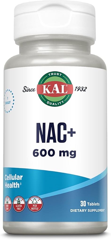 Kal 600 Mg N- Acetyl Cysteine Plus Tablets, 30 Count