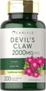 Carlyle Devils Claw 2000 mg 1 124; 200 kapsler 1 124; koncentreret rodekstrakt 1 124; Devils Claw Herbal Supplement 1 124; Non- GMO, Gluten Free Supplement