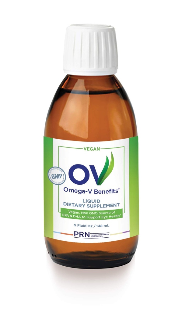 Omega- V Fordele Væske Omega 3 Supplement - 5 oz, 30- Day Supply - Vegan Supplement med 1000mg EPA & DHA for øje sundhed