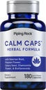 Piping Rock Calm Kapsler; 124; 180 Piller • 124; Urtebind • 124; med Kamille, Valerian, og Passion Flower • 124; Non- GMO, Gluten Free Supplement