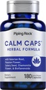 Piping Rock Calm Kapsler; 124; 180 Piller • 124; Urtebind • 124; med Kamille, Valerian, og Passion Flower • 124; Non- GMO, Gluten Free Supplement