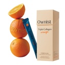 Ejner Triple Collagen Flydende Pakker On- The- Go - Peptider med hydrolyseret Marine Collagen, Elastin, Hyaluronsyre og Vitamin til sund hud - Orange Flavor - 14 Individuelle Stick Packs