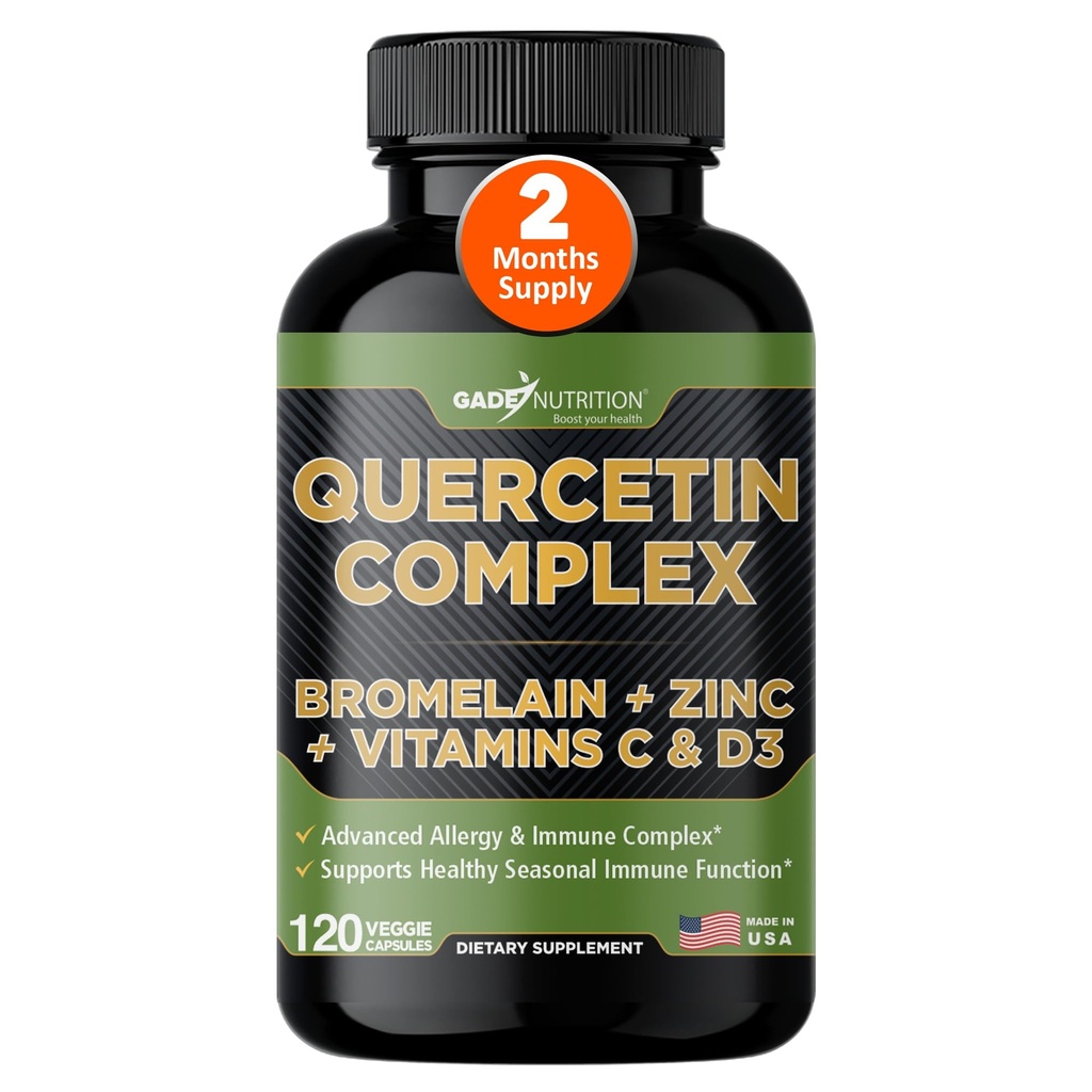 Gade Nutrition Organic Quercetin med bromelain C-vitamin og zink