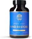 MIND: Restaining Premium Nighttime Nootrop Supplement- 124; Brain Nutrition for Memory and Sleep - 124; 9 Premium Ingredienser - 124; L Theanine Lions Mane Cholin Magnesium L Threonate Vitamin B6 Bacopa Monnieri