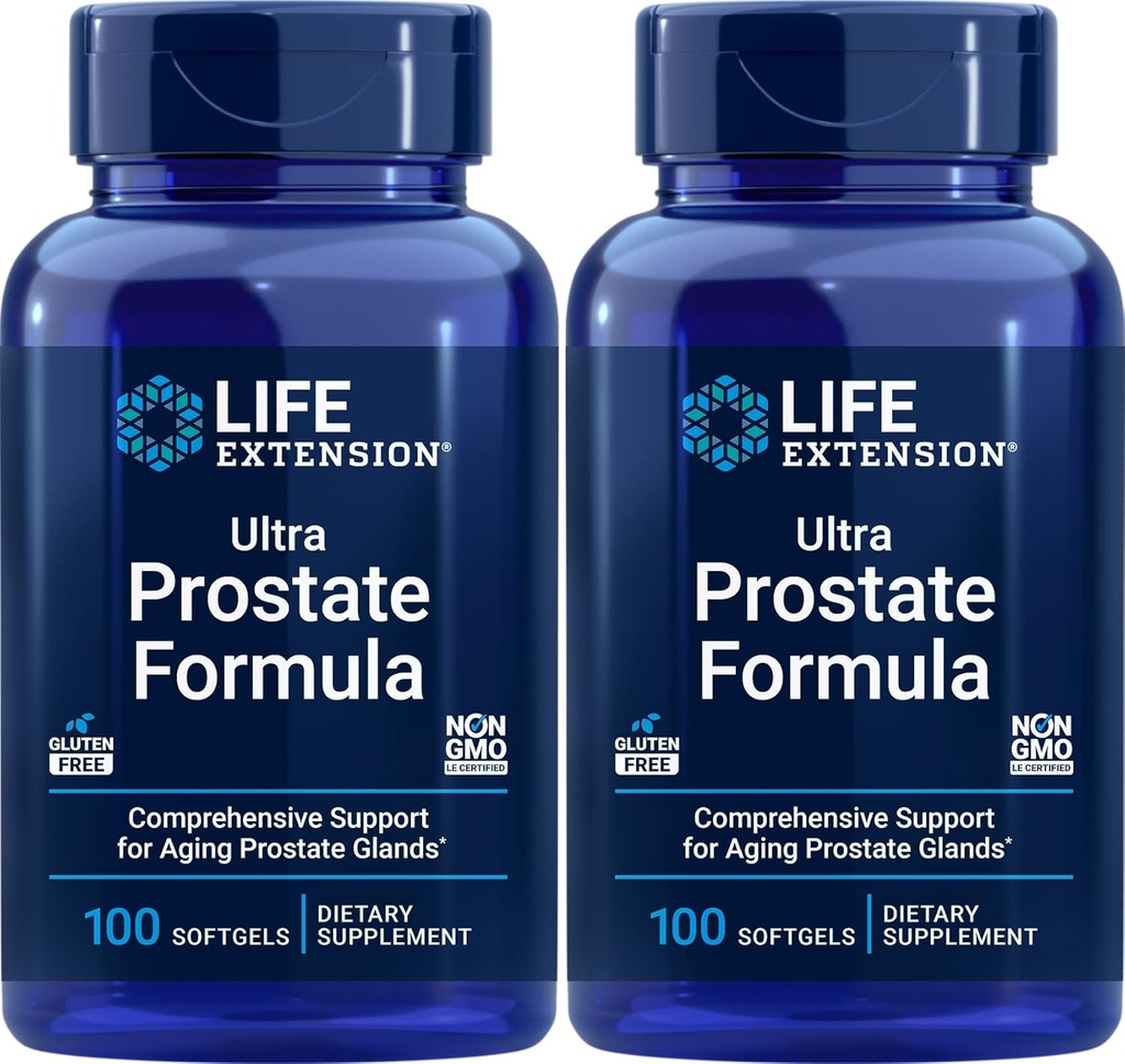 Life Extension Ultra Prostata Formel, 100 Softgels (pakke af 2) - Naturligt supplement til mænd