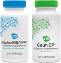 NeuroScience Stress Response & Sleep Set - Alpha GABA PM + rolig CP med Melatonin, L- theanin, Banaba Leaf & Mere (2 produkter, 60 greve hver)