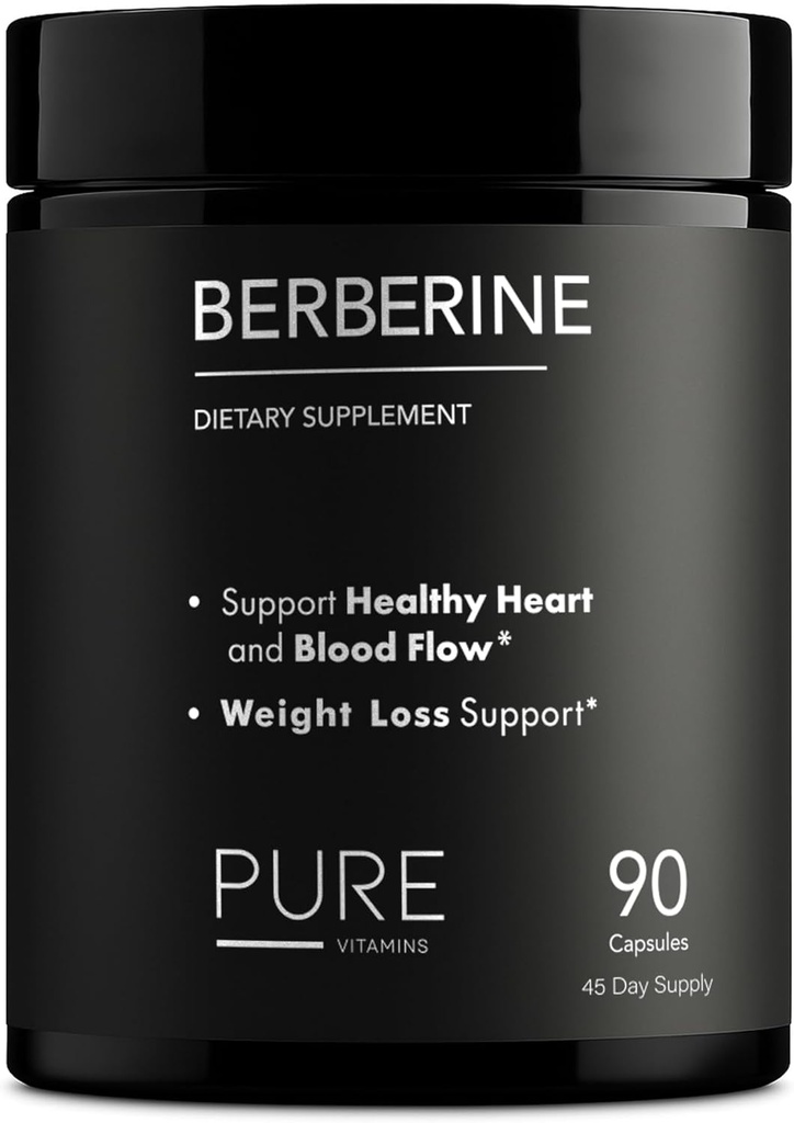 Ultra High Strength Berberine HCL 1200mg Supplements | 90 Vegan Capsules | Organic Berberine Supplement for Metabolic Support and Overall Health | Perfect for Men and Women - Made in USA