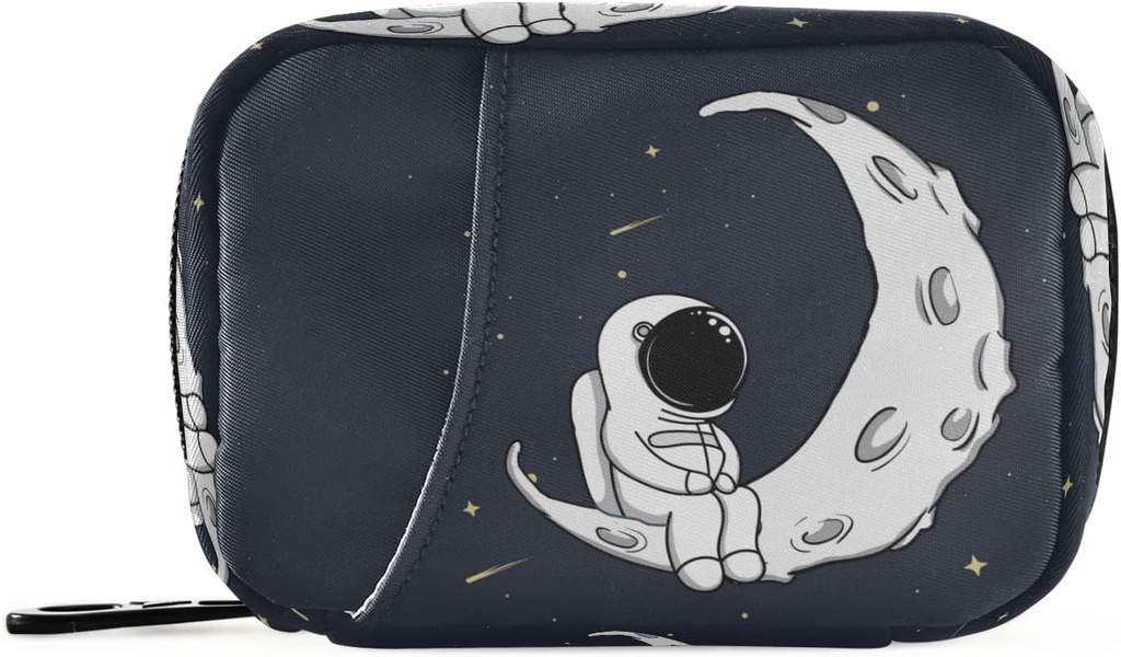 Cute Astronaut 7 Day Pill Case Rejser Organizer Bag med lynlås Portable ugentlige sag Kompakt størrelse for Vitamin Supplement Holder
