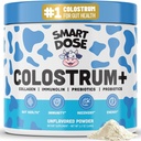 Kovine Colostrum + pulver til Gut Health & fordøjelse - 12- in-1 Formel til bloating, immunforsvar & energi - med 45% IgG ImmunoLin, Probiotika, Prebiotika, Collagen & L- Glutamin