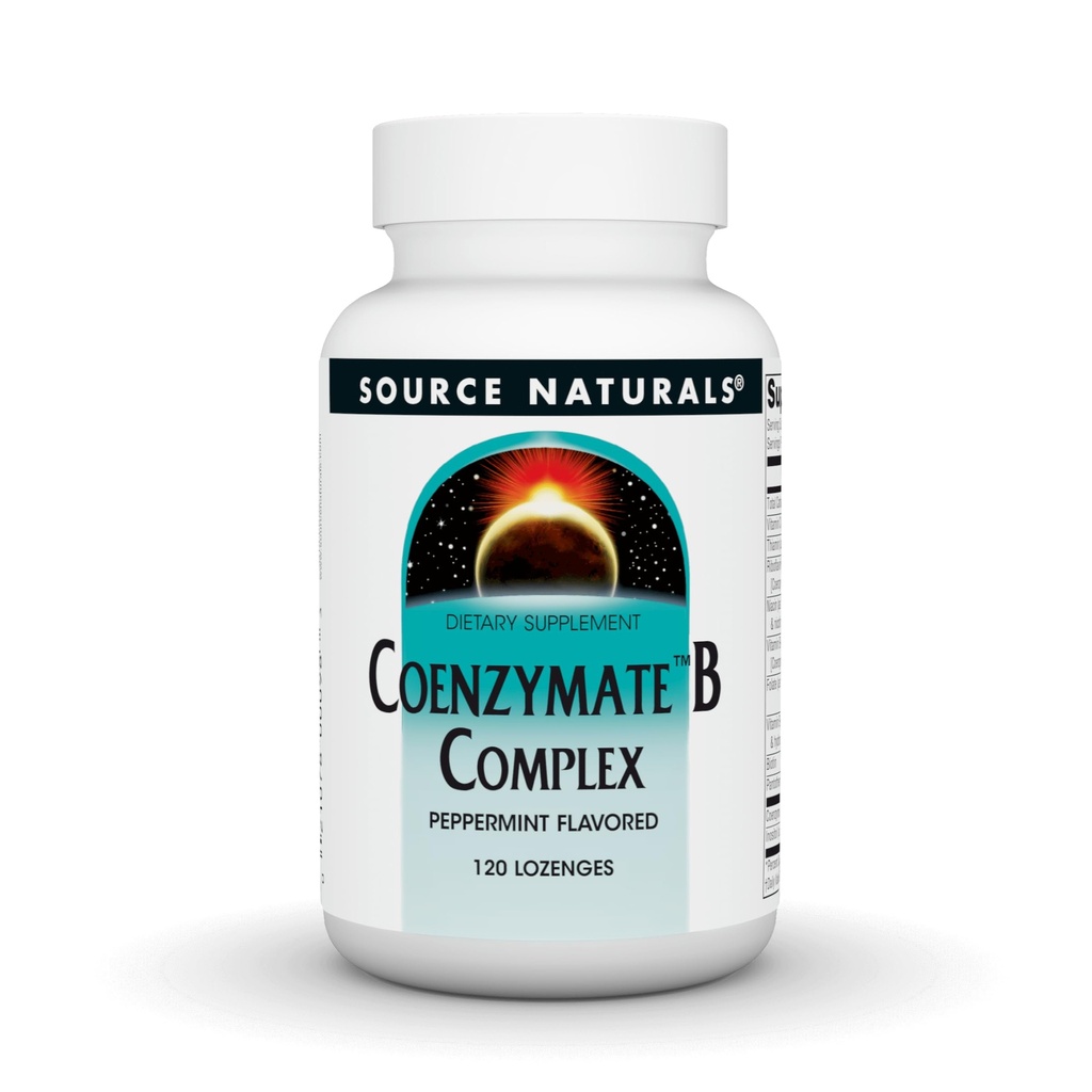 Source Naturals Coenzymate B Complex - Pebermynte Flavor, der smelter i munden - B Vitamin - 120 Lozenges