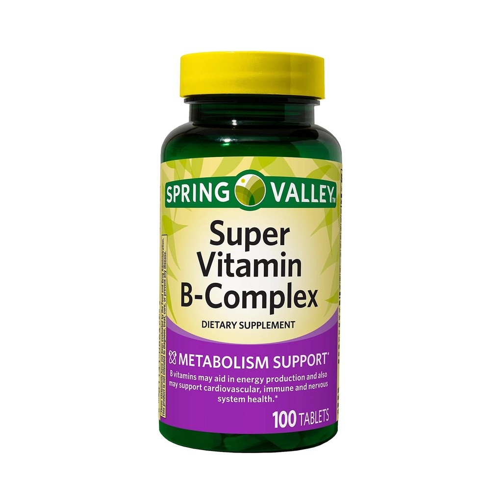 ij Super vitamin B- Complex tabletter Kosttilskud, 100 Tæl