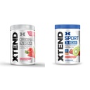 XTEND Original BCAA Powder Watermelon Eksplosion & Sport BCAA Powder Strawberry Kiwi Splash - Electrolyte Powder til inddrivelse & hydrering med Aminosyrer - 30 Servering