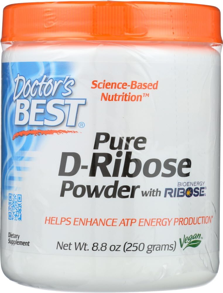 Doctor 's Best D- Ribose med Bioenergy Ribose, Non- GMO, Vegan, Gluten Free, Energy Enhancement, 250g, 8,8 Ounce (Pack of 1)