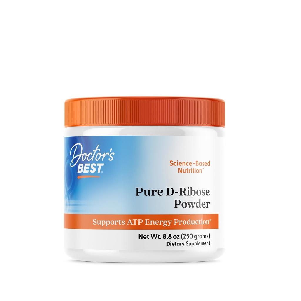 Doctor 's Best D- Ribose med Bioenergy Ribose, Non- GMO, Vegan, Gluten Free, Energy Enhancement, 250g, 8,8 Ounce (Pack of 1)