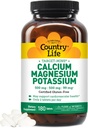 Country Life Target Mins - Calcium Magnesium Potassium Bone & Heart Health Supplement, 1000mg Calcium, 500mg Magnesium, Supports Calcium Utilization, 180 Tablets – Certified Gluten Free & Vegan