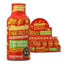 Vitamin Energy immun + ekstra styrke Energy Shot Mango 12 Pack, 260mg Natural Koffein, B-Vitamin, Citicolin, Green Tea, Immunity & Focus Support, Zero Sugar, Gluten- Free 1,93 fl oz