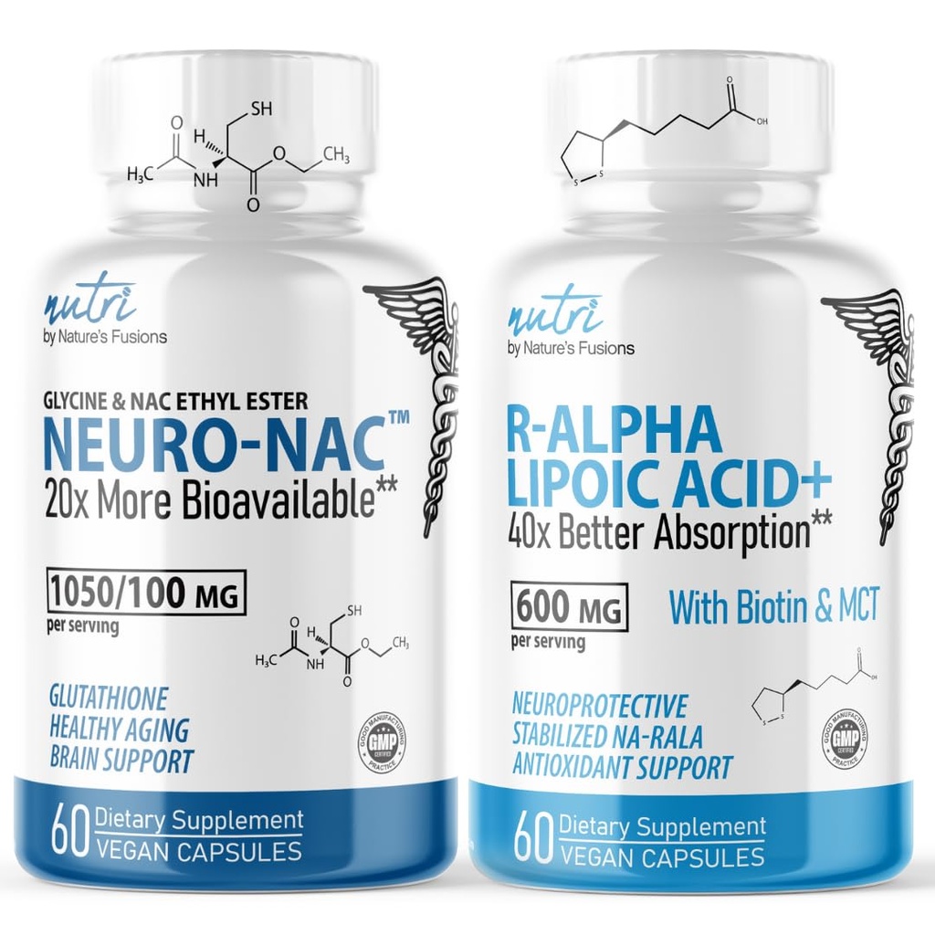 Naturens Fusions Neuro Nac (NAC Ethyl Ester) & R Alpha Lipoic Acid 600 mg (60ct)