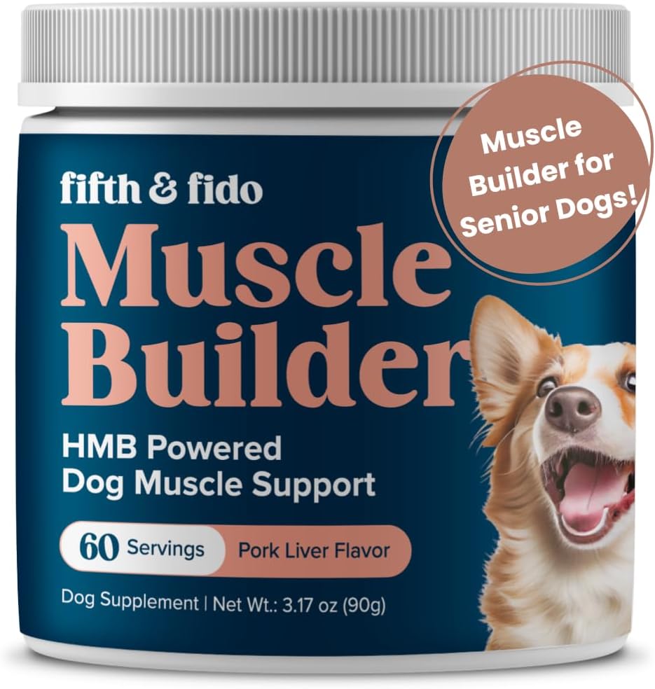 Femte & Fido Hundevægt Gainer - Høj kalorieprotein pulver til hunde - Vægt Gain supplement til hvalpe og ældre hunde - Understøtter muskel & energi Inddrivelse - 3.17 oz (60 Servering)