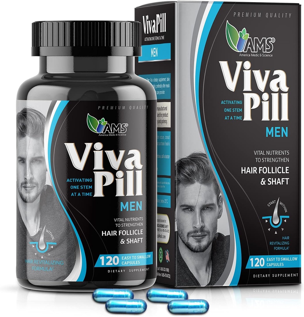 America Medic & Science VivaPill til mænd (120 kapsler) Vitaminer til hår, hud og nakker