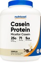 Nutricost Casein Protein Powder 5lb Vanilla - Micellar Casein, Gluten Free, Non- GMO