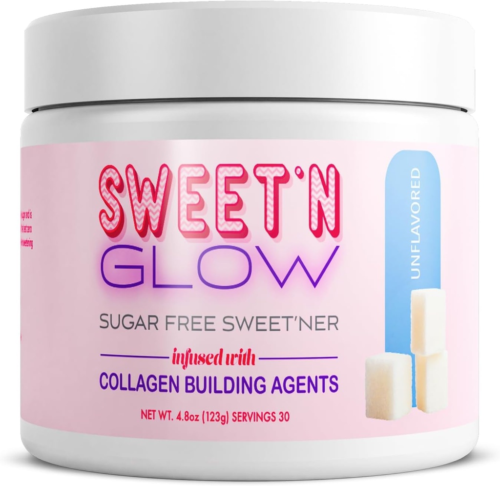 Projekt Ad Sweet 'N Glow Zero Calorie Sugar Free Sweet' Ner med Collagen Building Agenter (30 Servere, Unflavored)