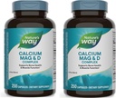 Nature 's Way Calcium Magnesium & Vitamin D3 Complex, Sunde Bones & Tænder, Muskelfunktion og Afslapning *, Gluten Free, 250 Kapsler (Packaging May Vary) - 2 Pack