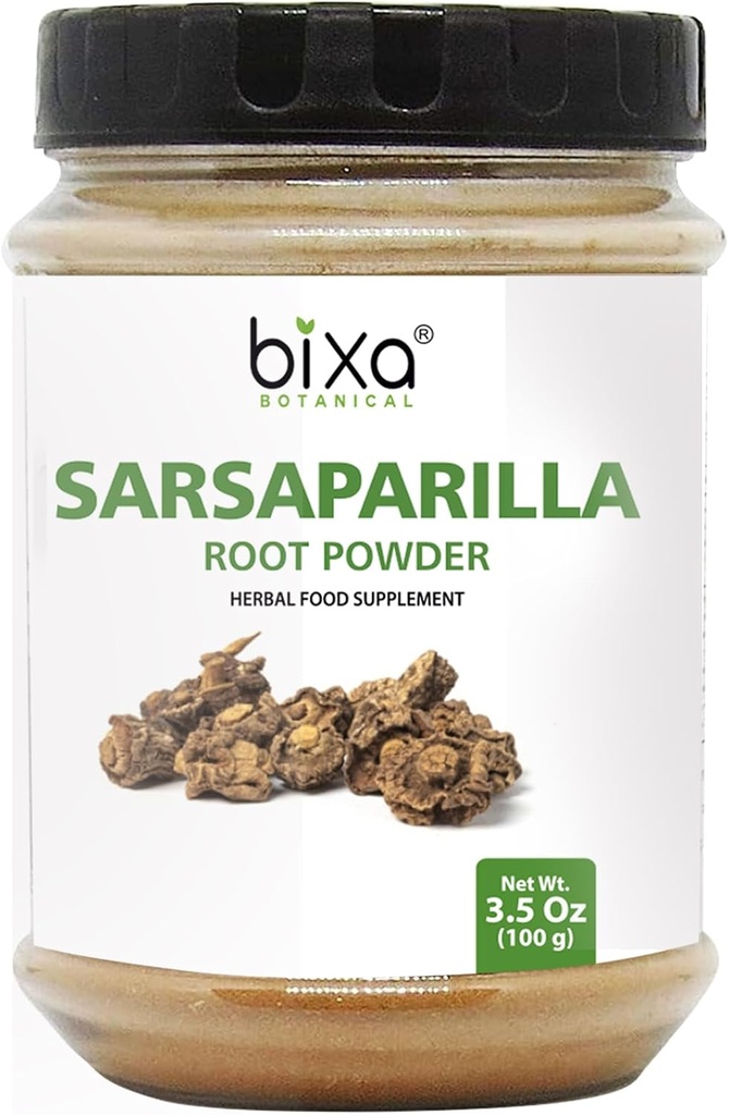 bixa BOTANIAL Sarsaparilla Root Powder (HEMIDESMUS INDICUS) - 100g (3,5 Oz) Pack med 1 µm 124; Natural Blood Ranifier & Cooling Agent