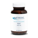 Metabolisk vedligeholdelse NAC 600 mg kapsler - N- acetyl cystein 600 mg supplement til lever og immunforsvar - antioxidant forsvar for mænd og kvinder 50 + - 60 kapsler