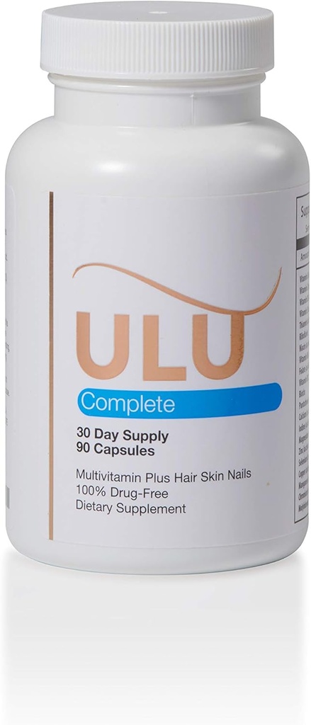 Komplet Multivitamin til mænd og kvinder: All- Natural & Cruelty Free med Biotin, Collagen, Keratin, & Mere - fremmer hårvækst & tykkelse - 90 kapsler (30-dages forsyning)