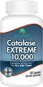 Bedste Earth Naturals Catalase Extreme Supplement 10.000 med Saw Palmetto, Biotin, Fo- Ti, PABA - Hårkosttilskud til stærkt hår - 60 kapsler (30-dages forsyning)