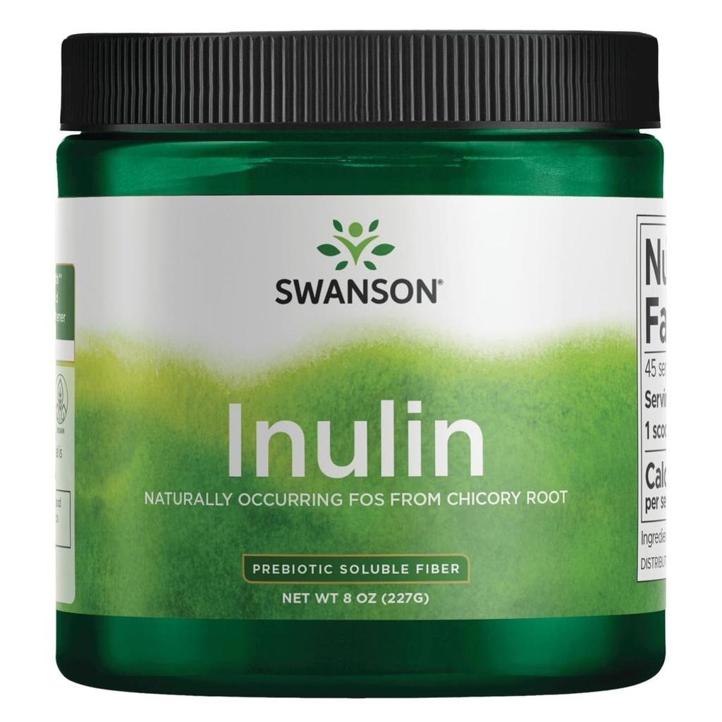 Swanson Inulin - Prebiotic Opløselig Fiber Powder Fremme fordøjelsessygdomme - naturligt occurring FOS fra Chicory Root Support Samlet Gut ydeevne - (8 oz Hver)