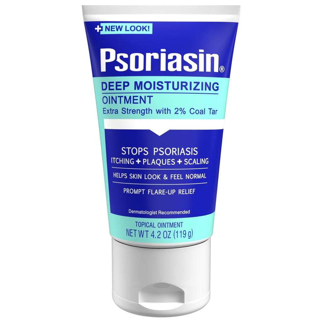 Psoriasin Deep Moisturizing Salve - 2% Coal Tar - Stopper Psoriasis Kløe, Skalering, Rødme - 4.2 oz