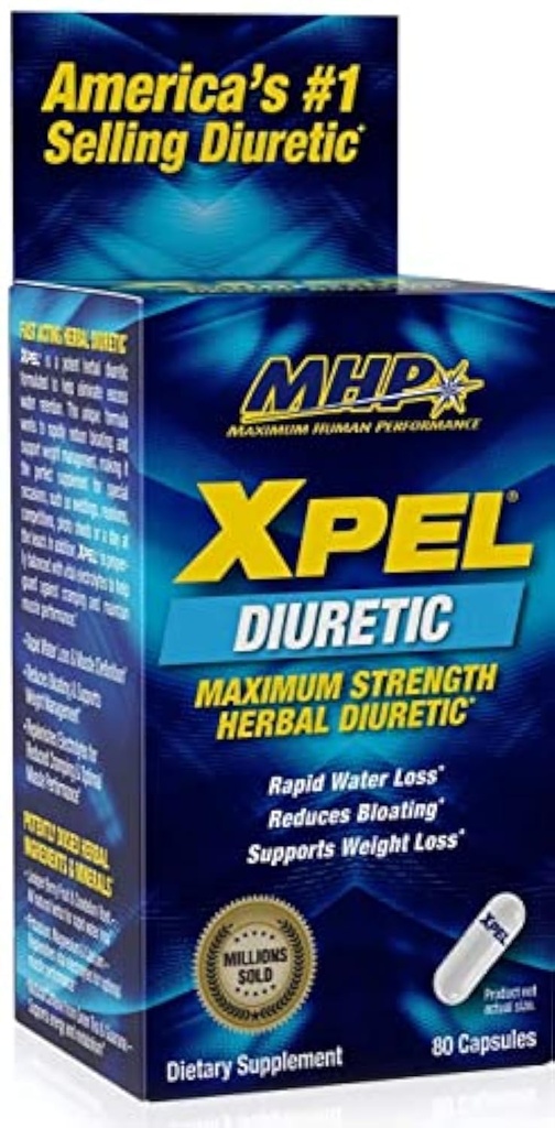 MHP Xpel Kosttilskud - maksimal styrke Diuretic, 80 kapsler