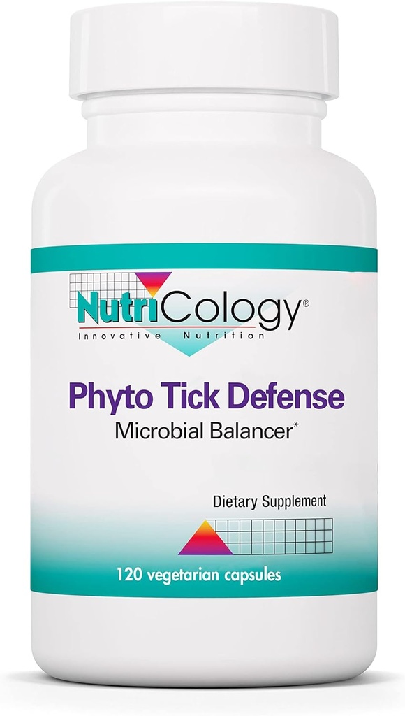 Nutricology - Phyto Tick Defense Supplement - Mushroom Complex, Mushroom Extract, Lions Mane, Cordyceps, Beta Glucans, Vegetariske Kapsler - 120 Greve