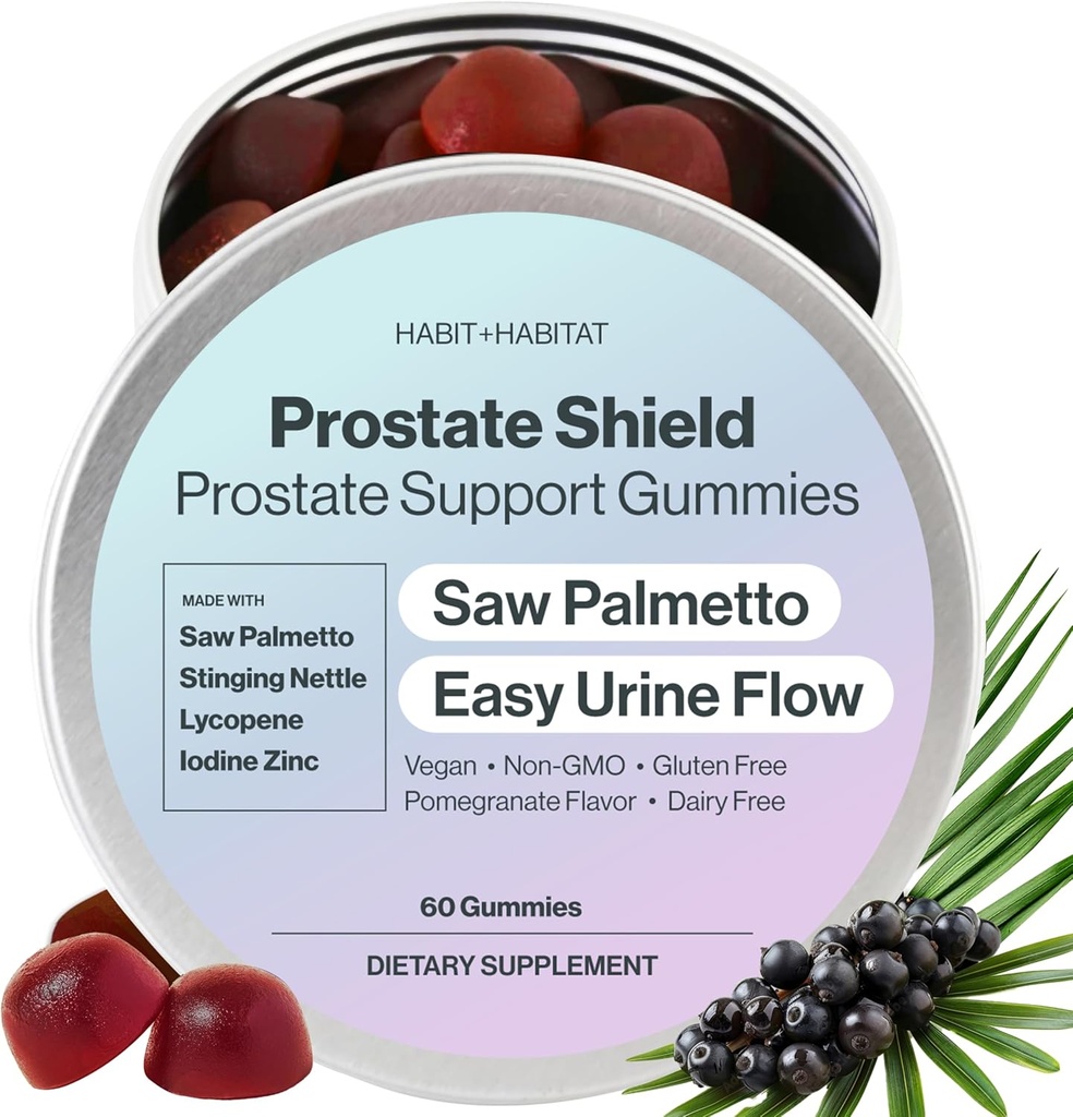 Prostate Shield Gummies - Mænd Prostate Sundhed Urinary med Saw Palmetto & Lycopene