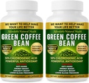 Green Coffee Bean Extract, 100% Pure Green Coffee Bean Kapsler, 50% Chlorogen Acid, 10.000 mg Styrke, 120 Kapsler, 4 Måned Supply, Non- GMO og Gluten Free, Traditional Herbal Supplement
