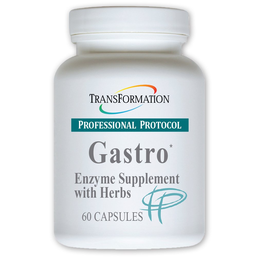 TRANSFORMERING GENESIS AF GOD SUNDHED - Gastro Enzyme supplement med urteblend & E-vitamin, Allierate Gastrointestinal discomfort, fordøjelsesfunktion, støtte til lindring af Heartburn, 60