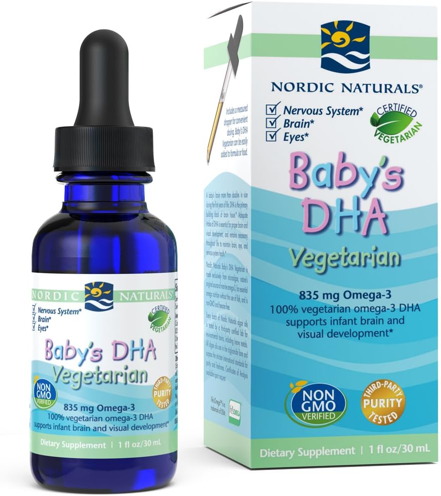 Nordic Naturals - Baby 's DHA Vegetar, Understøtter hjerne og visuel udvikling, 1 Ounce