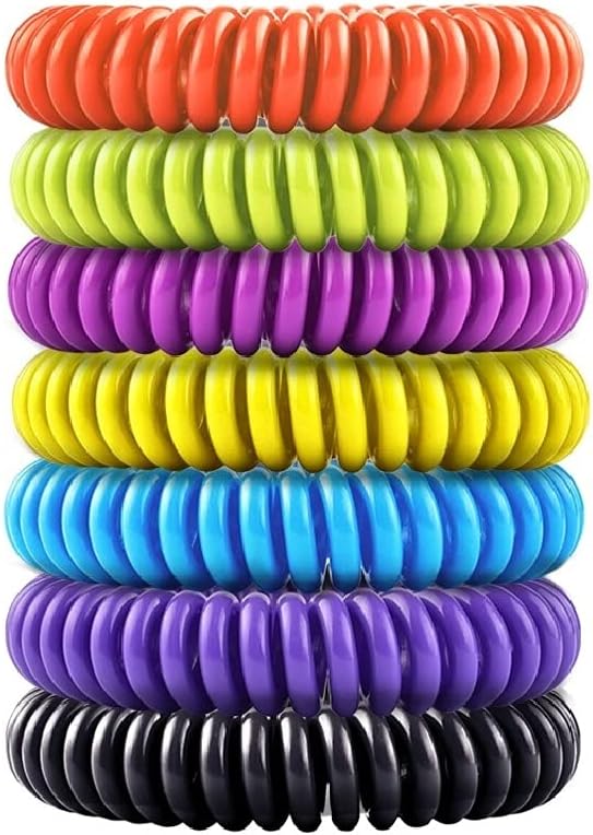 14 Pack Mosquito Armbånd til børn Voksne - Nature Citronella, Lemongrass og Eucalyptus, Op til 350 timers beskyttelse