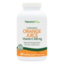 NaturesPlus Orange Juice - 180 Chewable Tablets - 500 mg Vitamin C - High-Potency Immune Support Supplement, Antioxidant - Gentle on Stomach - Vegan, Gluten Free - 180 Servings