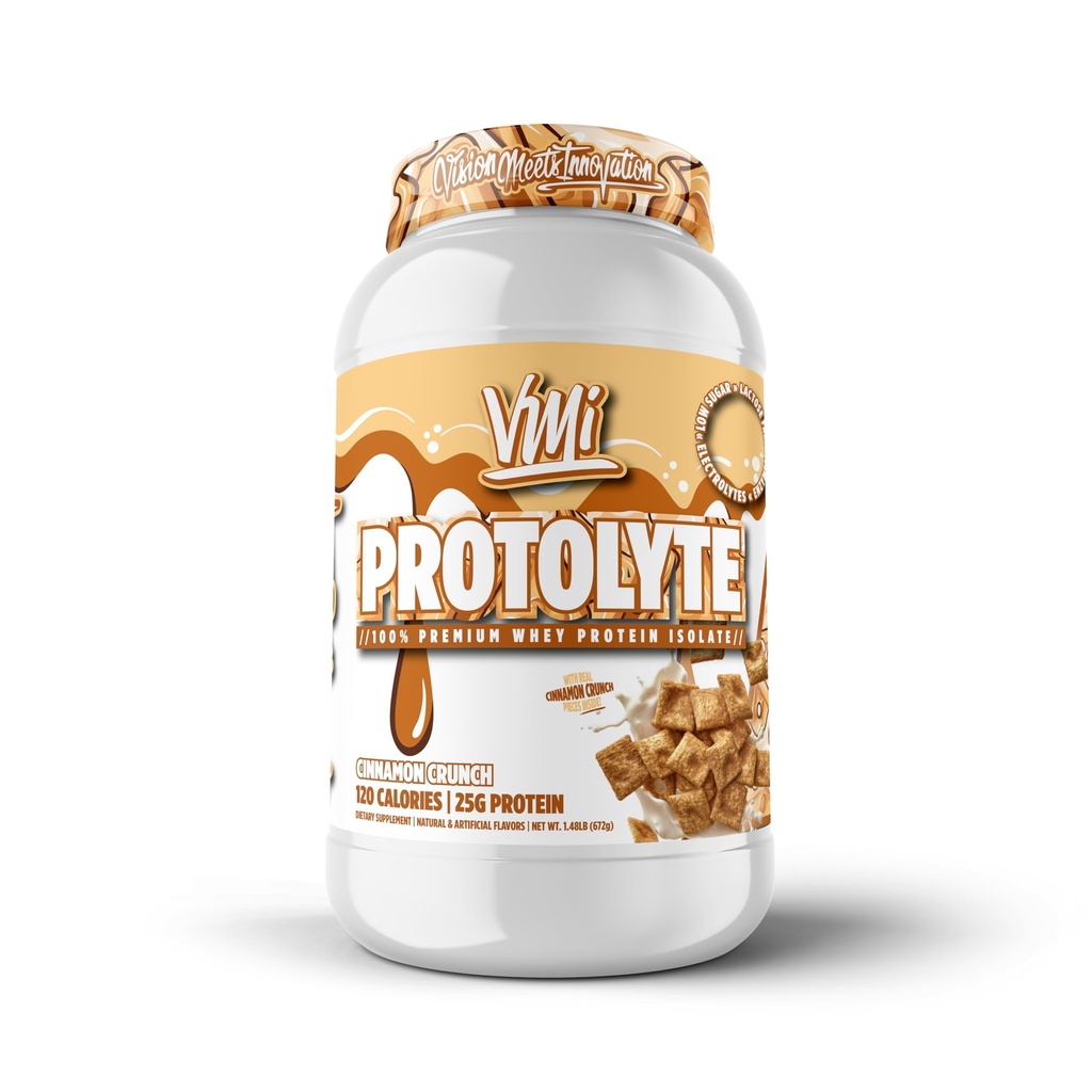 VMI Sports Measures 124; ProtoLyte Whey Isolere Protein Pulver Measurement 124; Lav kalorie Whey til vægttab og muskel Gain Measurement 124; fordøjelsesbesvær Enzymes Measurement 124; Non- GMO (1,6 LB, kanel Crunch)