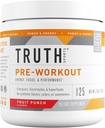 Truth Nutrition Pre Workout Powder - Natural PreWorkout for Mænd & Kvinder, Vegan BCAA Amino Energy Powder, Keto Friendly - Ingen kunstige Artiskokker, Sweetners eller Fares (Fruit Punch)