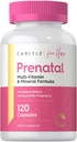 Carlyle prænatale vitaminer til kvinder; 120 kapsler; 124; Multivitamin og Mineral Formel med folinsyre; 124; Non- GMO og Gluten Free Supplement; 124; for hende