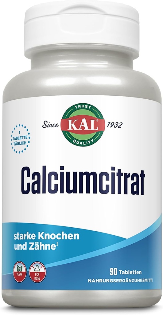 KAL Calciumcitrat, 1000 mg, 90 tabletter