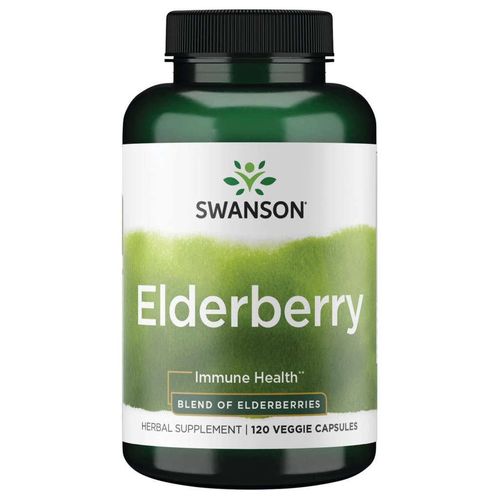 Swanson Elderberry 575 Milligram 120 Veg kapsler