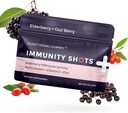 SGC Immunity Shots - Elderberry og Goji Berry 500mg Multivitamin Gummies (12- Paks, 4 Per Pack) Immunsystemet Support, Vegan, Gluten Free, Plant- baseret, Made in USA