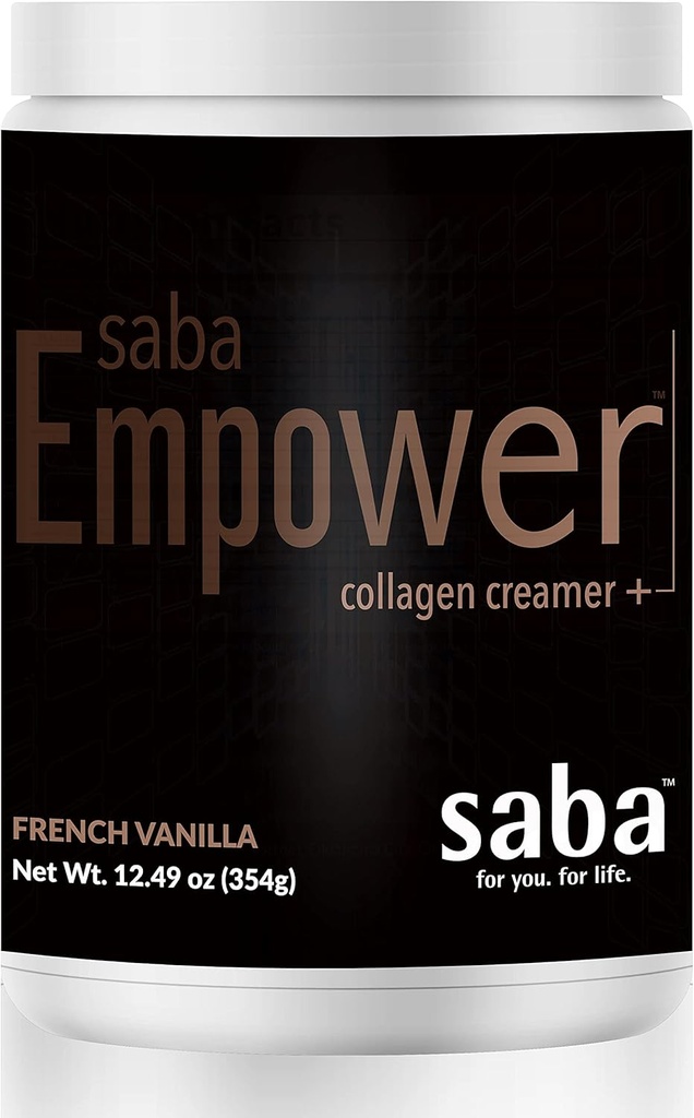Saba Empower Smart Collagen Coffee Creamer -drevet med hydrolyseret Collagen, Peptider, Grass- Fedtsmør, MCT fra Organic Coconut, Understøtter sund hud, Nails, Hud, og Joints. - 30 Tjenester