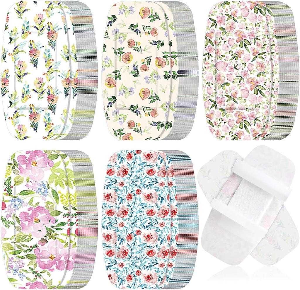 Sinmoe 100 Pcs Store Bandager 2 x 4 Tommer Latex Free Big Adhesive Flower Sårpleje Fleksible stofbånd til Care og Beskytte Sår