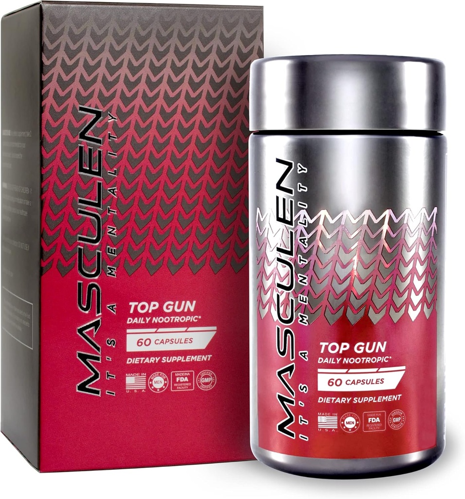 Top Gun Daglig Nootrop Supplementér 124; Daglige Brain Boost Kapsler til at hjælpe med at forbedre dit sind, hukommelse, og koncentrering