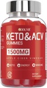 Keto ACV Gummies, Apple Cider Vinciate & Vitamin B12 B6 - for mænd og kvinder - 60 Greve
